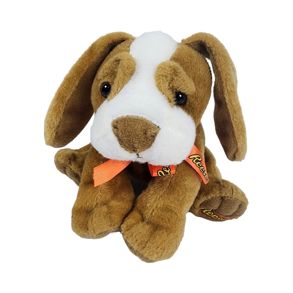 Galerie Reeses Peanut Butter Cups Plush Dog Brown White‎ 6 inch Stuffed Animal